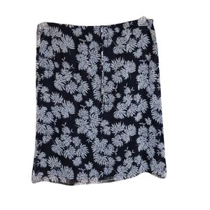 Allison Taylor black and white silk floral skirt